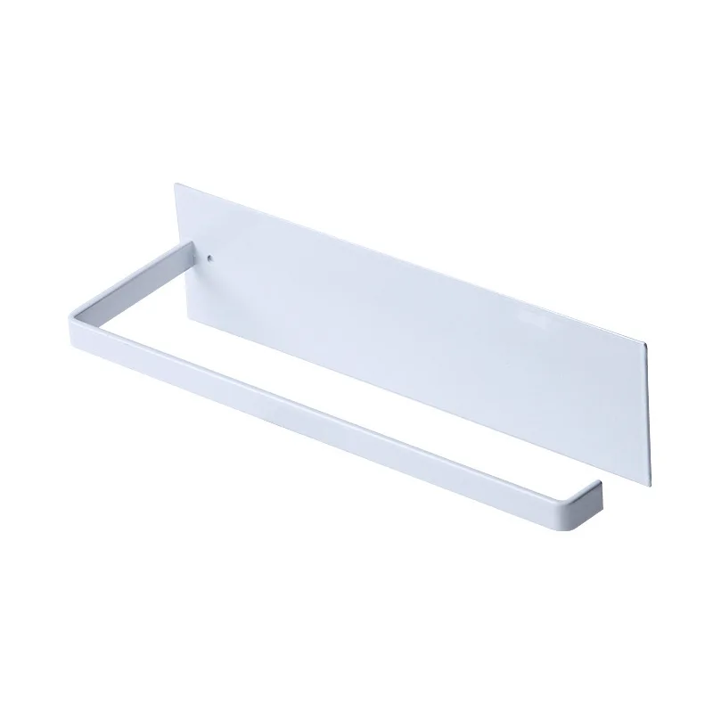 Non-perforated kitchen cabinet pasted paper towel rack Japanese paper roll rack Wall-mounted paper roll cloth storage rack
