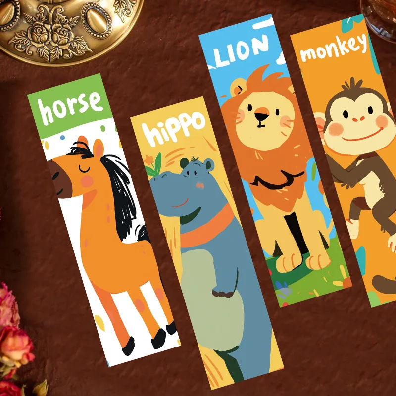 30 قطعة من الإشارات المرجعية للحيوانات المسطحة ديكور ورقي فني لقراءة المجلات