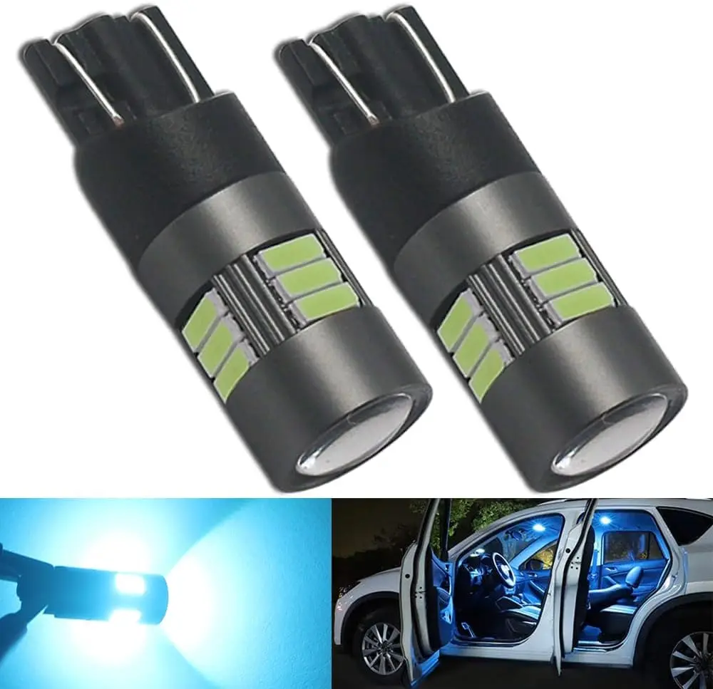 

T10 194 Светодиодные боковые лампы Ice Blue 12 В-24 В W5W 168 161 12961 с проектором для автомобиля Резервная внутренняя купольная лампа номерного знака, 2