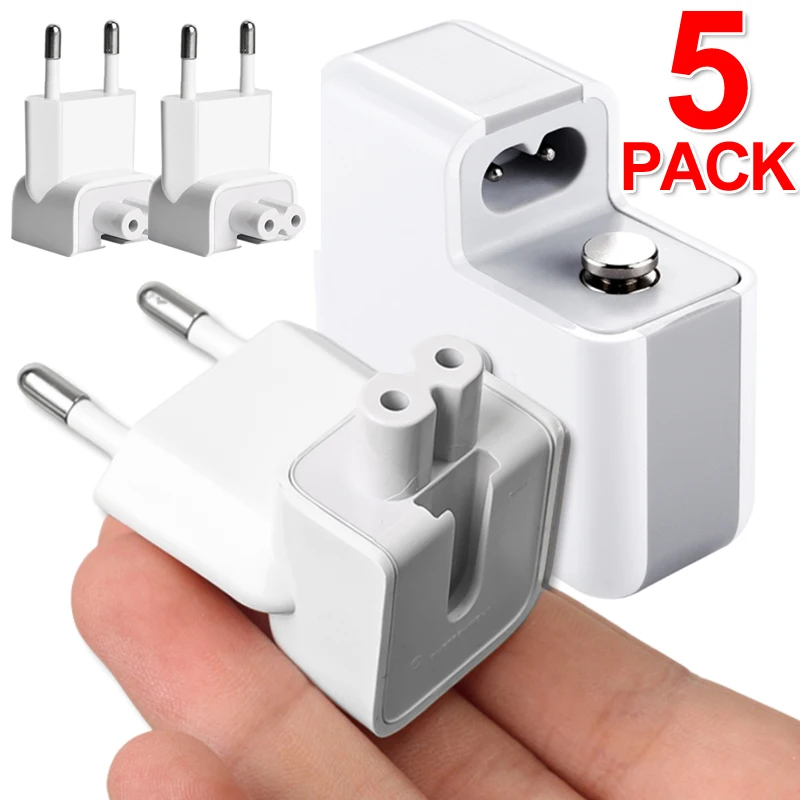 EU AC Power Wall Plug Duck Head For Apple MacBook Pro Air Magsafe Adapter Charger 6A Fast Charging Laptop Converter Adapters