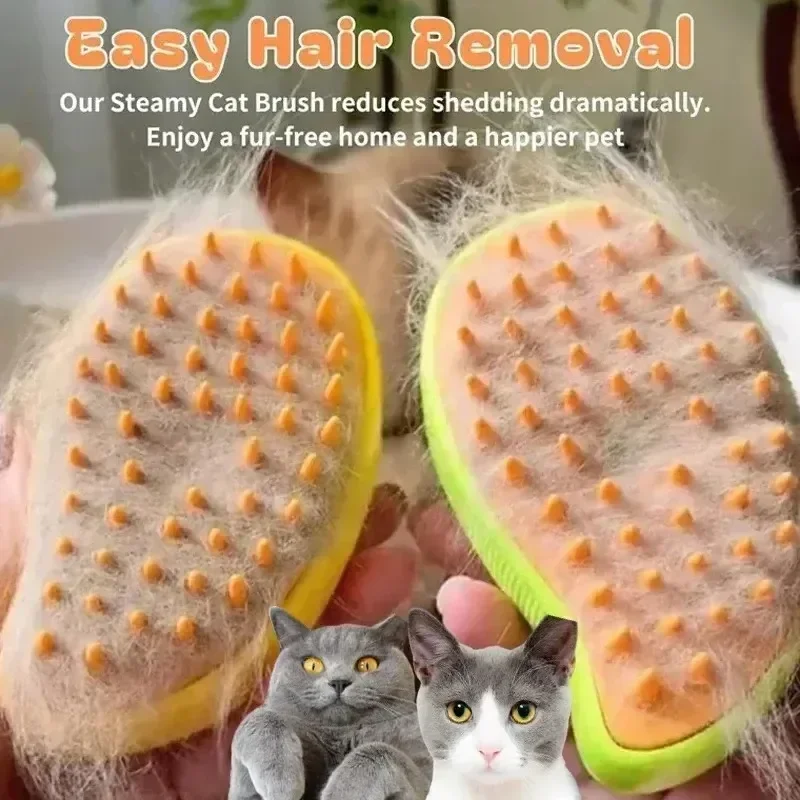 Cat Steam Brush Steamy Dog Brush 3 in 1 Electric Spray Cat Hair Brushes for Massage Pet Grooming Comb Hair Removal Combs