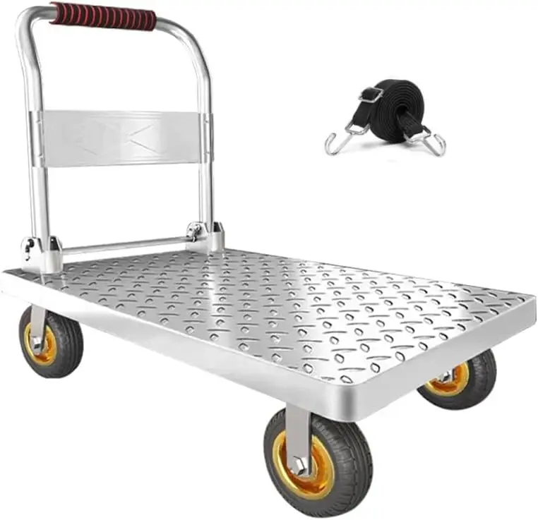 cart Dolly cart Push Cart Dolly Moving Platform (1500 LBS Small(27X19INCH))