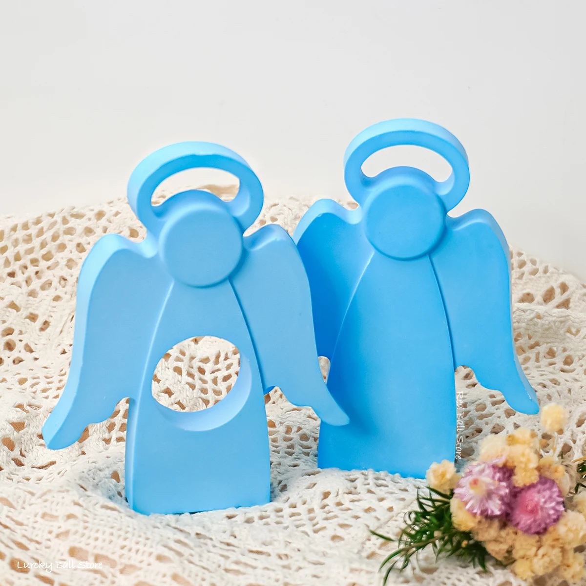 Niedliche Engels flügel Silikon form Duft kerze Herstellung liefert Weihrauch Gips form Ostern Ornament Harz Seifen formen Wohnkultur