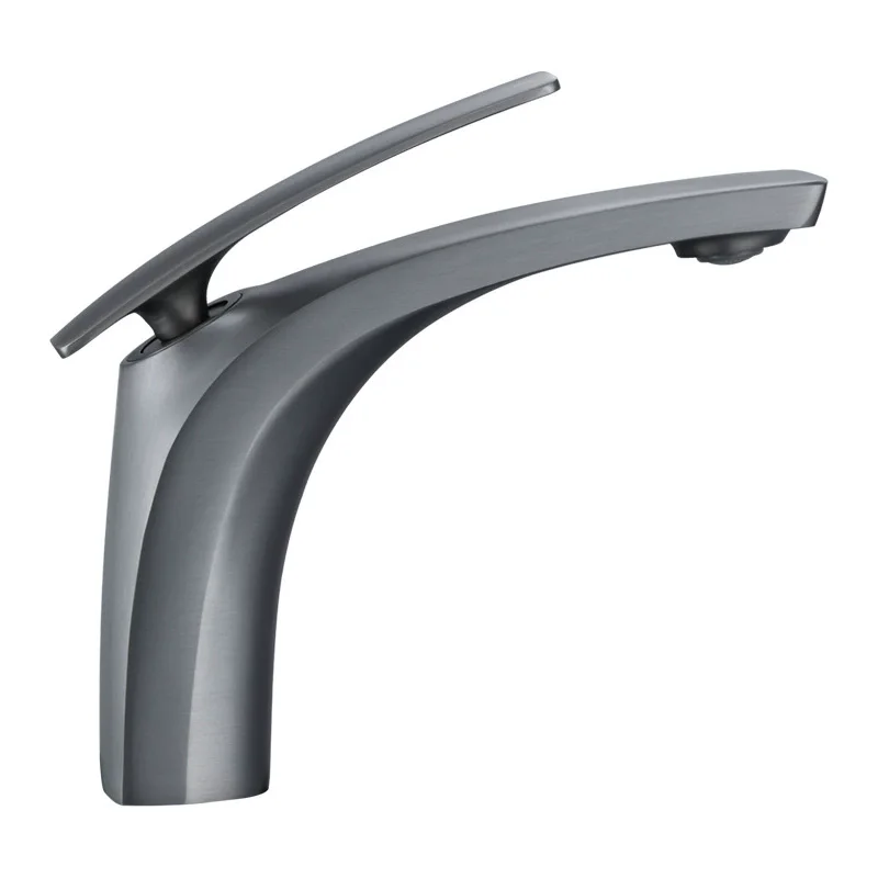 

Single Handle Single Hole Fashion Leaf Shape Wash Basin Sink Faucet Hot and Cold Bathroom Faucet Deck-mounted Faucet