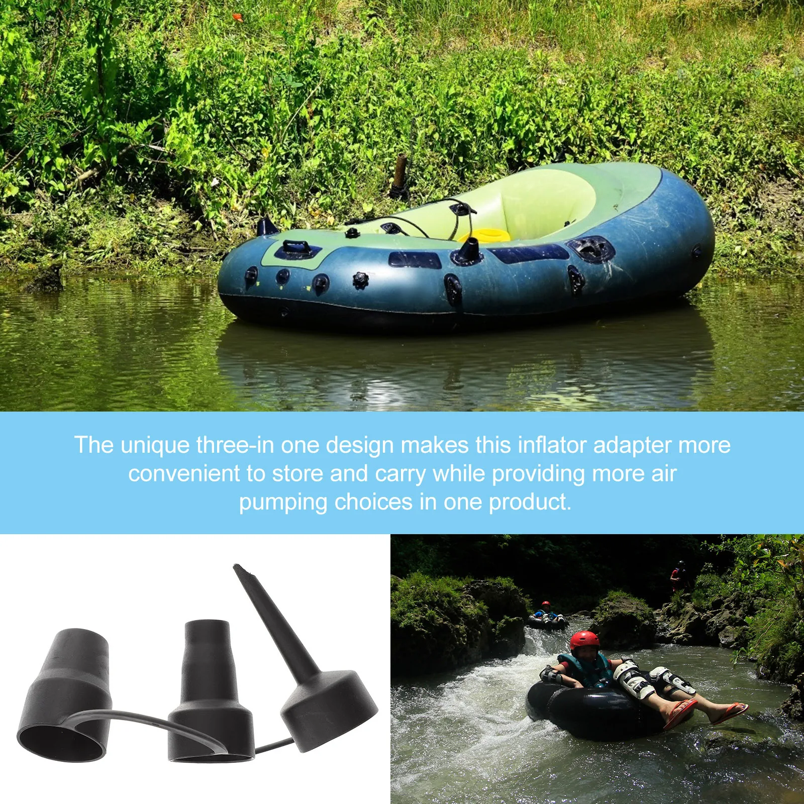 

3 Sizes Air Inflator Nozzle Plastic Pump Head for Pool Sofa Bed Swim Ring Inflatable Air Mattress Adaptor Replacement