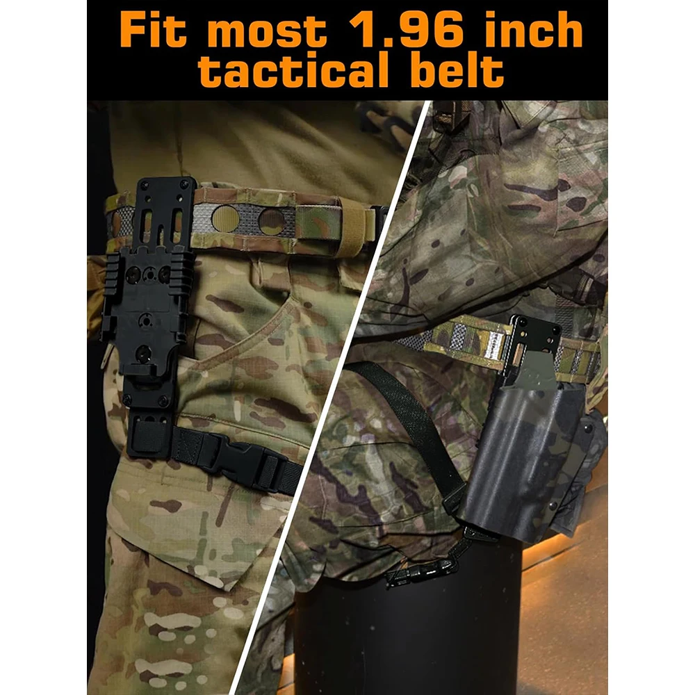 Tactical Modular Holster Adapter with QLS kit, Drop Leg Holster Platform with Leg Strap Police Gear