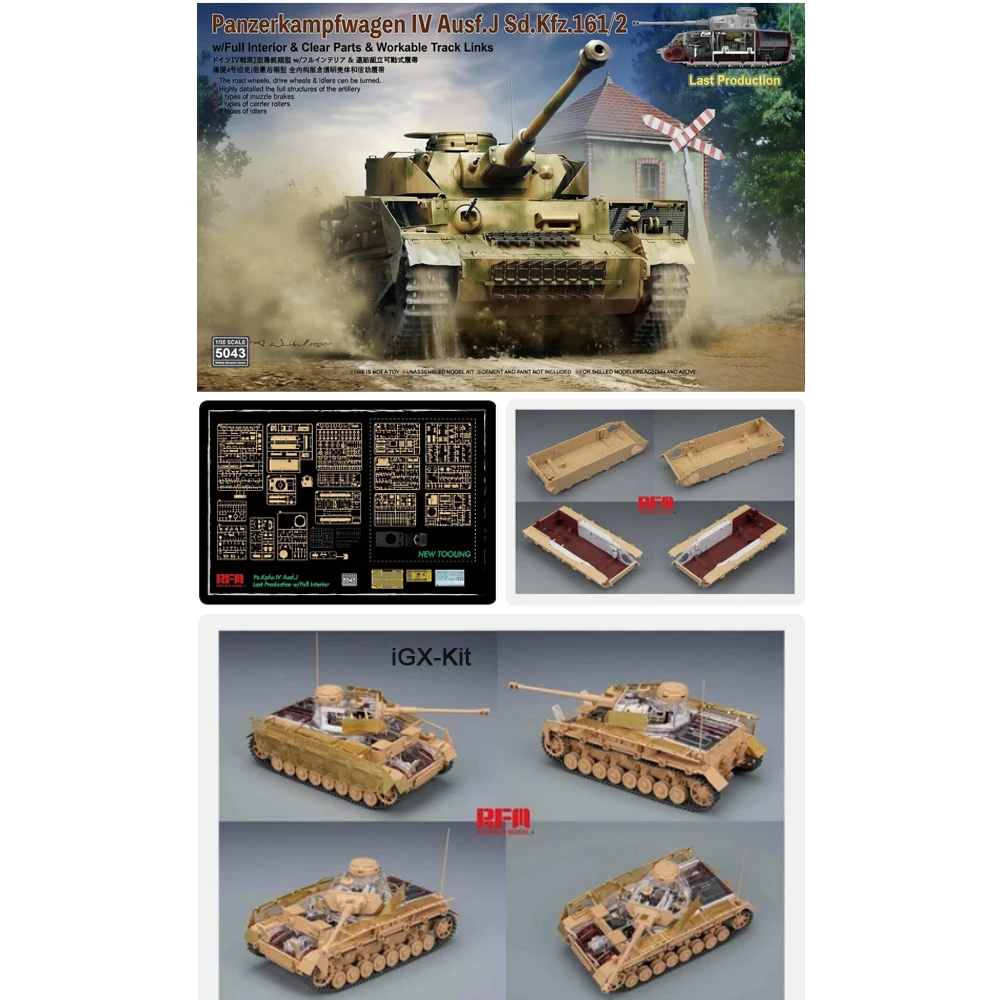 rye-field-5043-1-35-scale-pz-kpfw-iv-ausf-j-last-w-full-interior-clear-parts-workable-track-plastic-assembly-model-building-kit