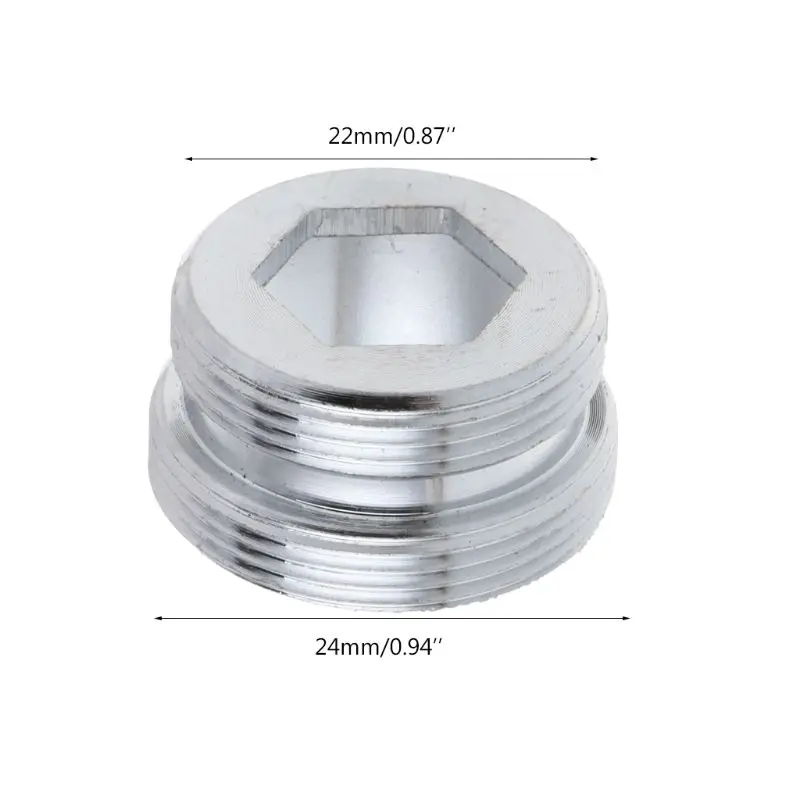 2Pcs Dual Thread ก๊อกน้ำอะแดปเตอร์ Transfer M22ภายใน M24ด้านนอกเมตริก Solid Connector เครื่องกรองน้ำห้องครัวห้องน้ำ Tap อะไหล่