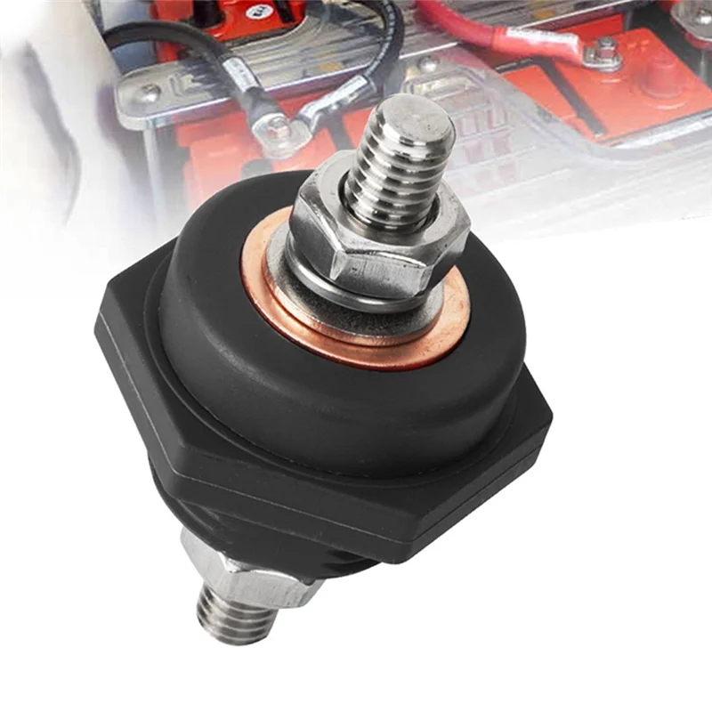 

3/8In Stud Battery Power Junction 300A 48V DC Post Connectors Brass Replacement Terminal Kit For Car Camping RV Truck