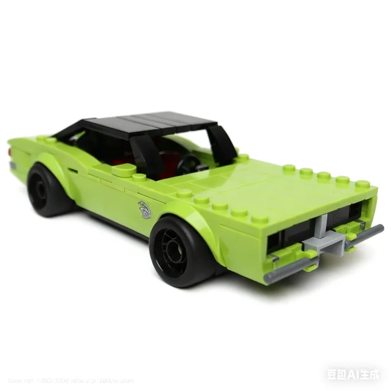 

NEW 282PCS MOC City Champions Super Car Charger R T Inspired Model Technology DIY Assembly Building Blocks Display Birthday Gift