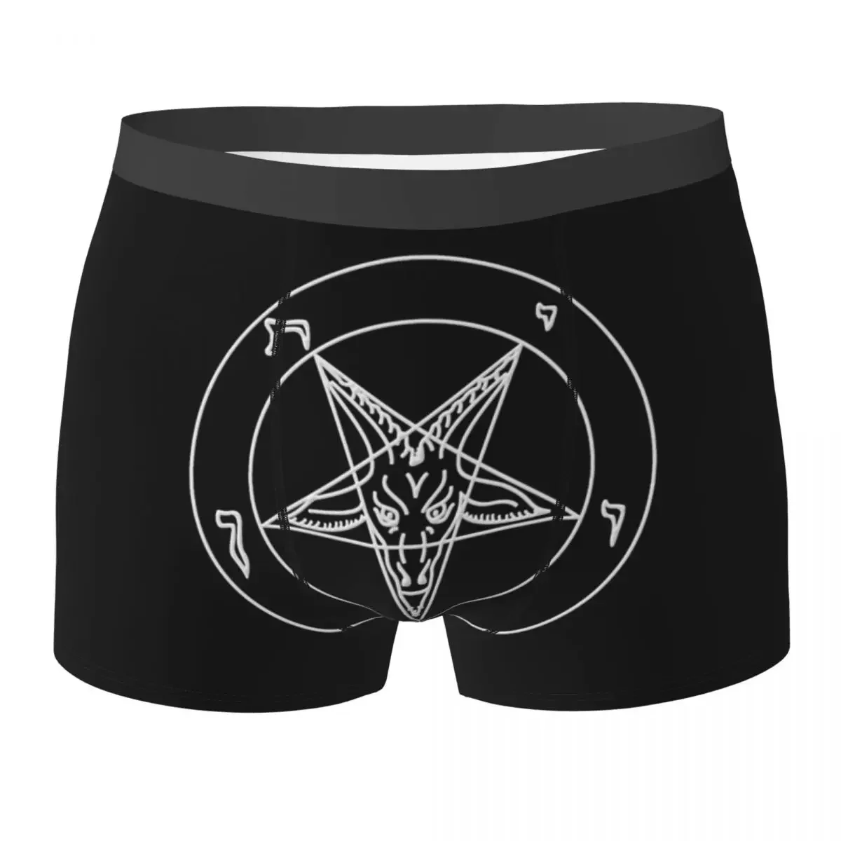 

Трусы-боксеры, шорты Baphomet Goat (1) трусики, мужское дышащее нижнее белье для Homme, мужской подарок бойфренду