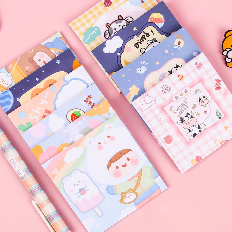 Creative Staacquaring Cartoon Cute Note, Étudiant Coloré, Message Note Paper, Peut déchirer Girl Coussins Small Ple