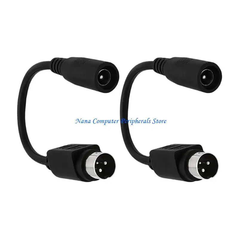 F68C Power Cable 2-Pack with Female 5521 Receptacles, Molded End Housings, and Strain-Relief Cable Support Sections