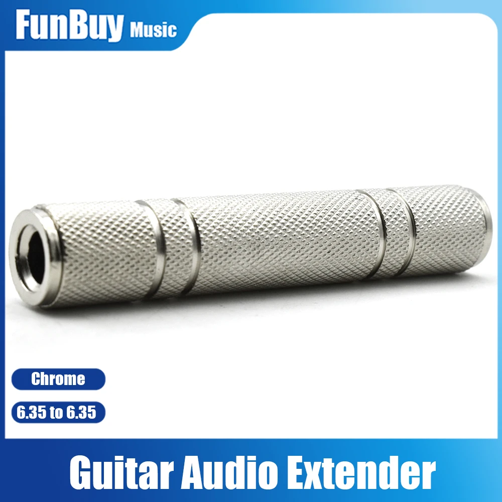 Conector extensor de Cable de Audio para guitarra, convertidor de acoplador, 1/4 \