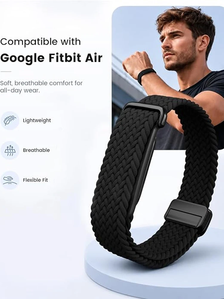 Braided Sport Band For Google Fitbit Air Strap accessories Elastic fabric Bracelet Correa Protective Fitbit Air Smart Band