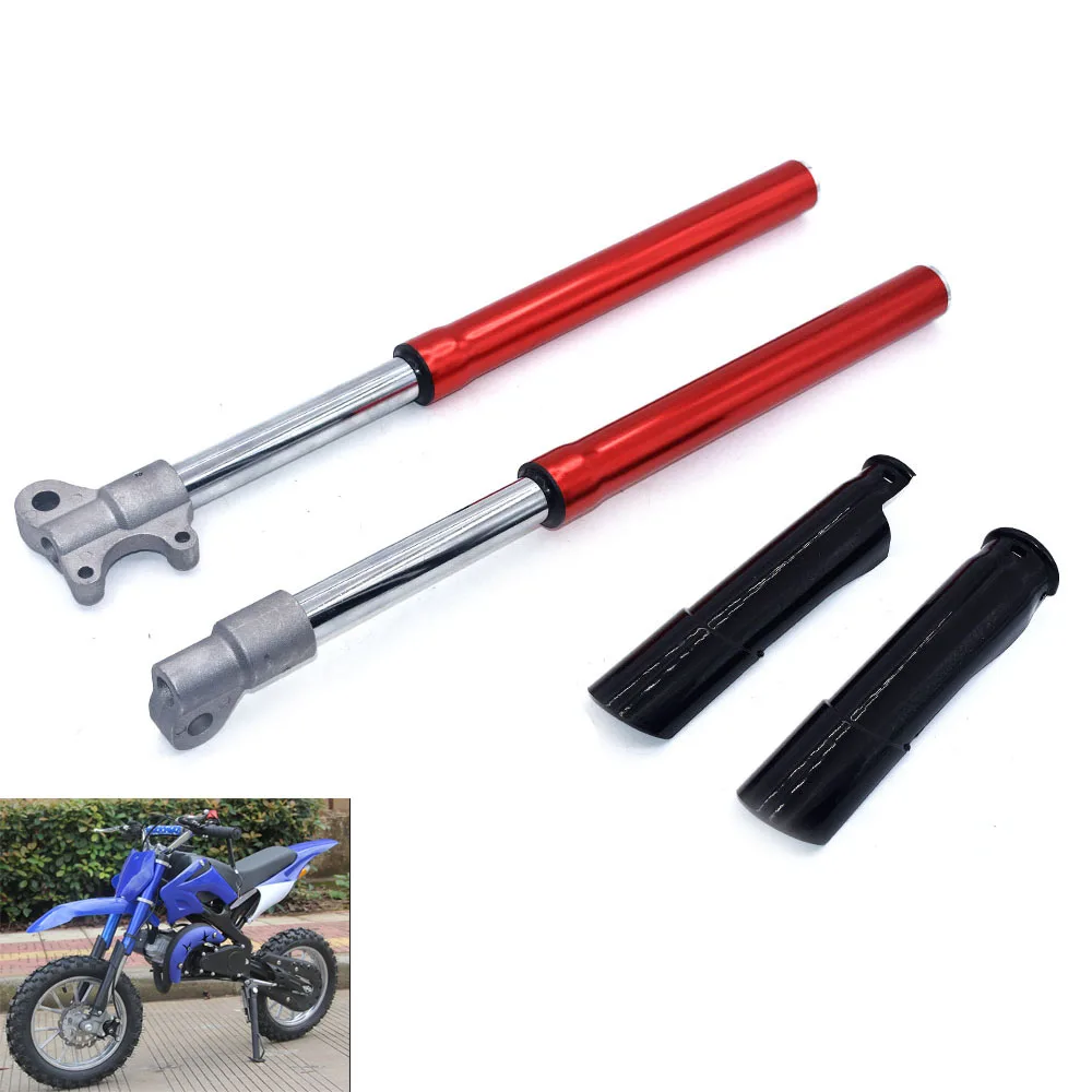 

525MM Front Inverted fork shock absorption with protector cover for 47cc 49cc 50cc motocross Mini Dirt Pit Bike Small Apollo