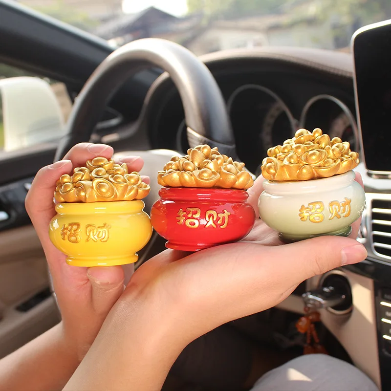 

Creative Car Diffuser Ornament! Treasure Pot-Shaped Car Air Freshener Holder , Aromatic Car Essentials Decor for Auto Dashboard