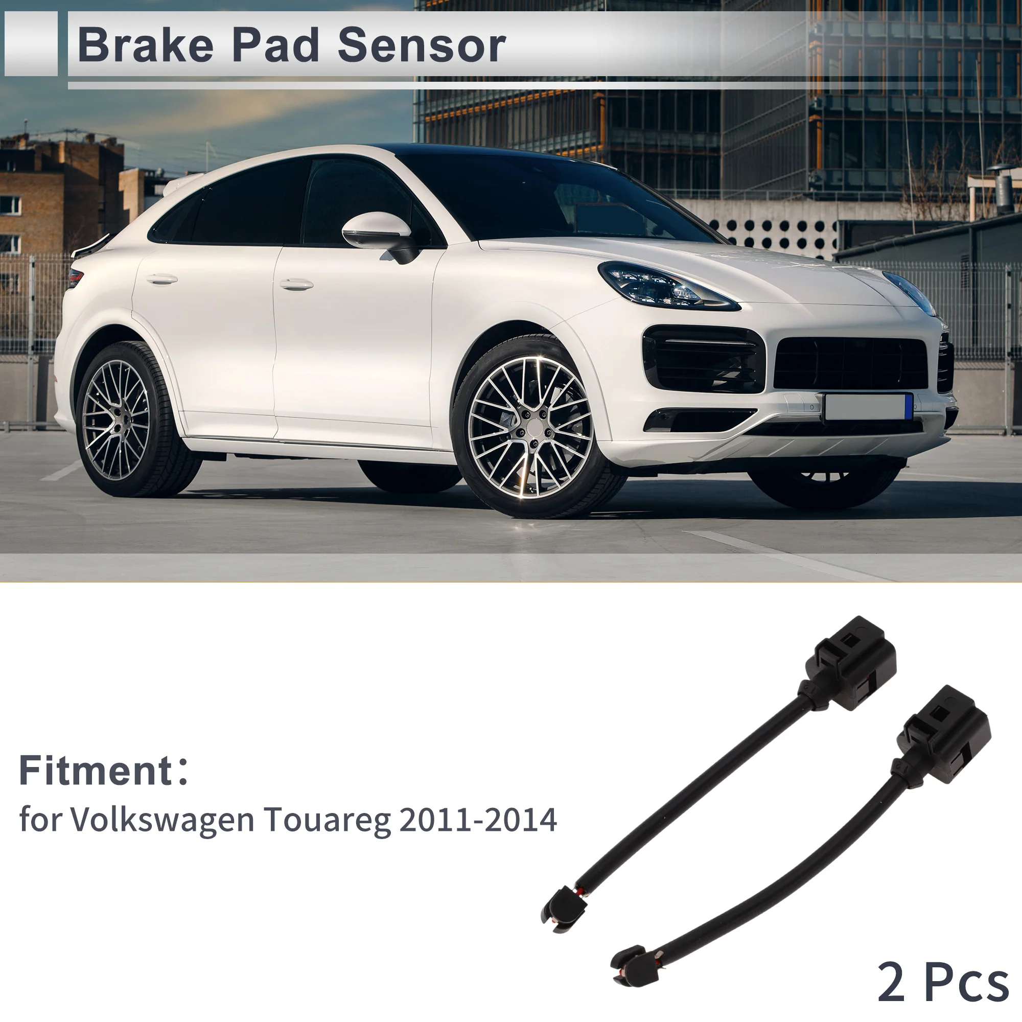 

UXCELL Rear wheel Brake Pad Wear Sensor No.95861236550 for Volkswagen Touareg 2011-2014