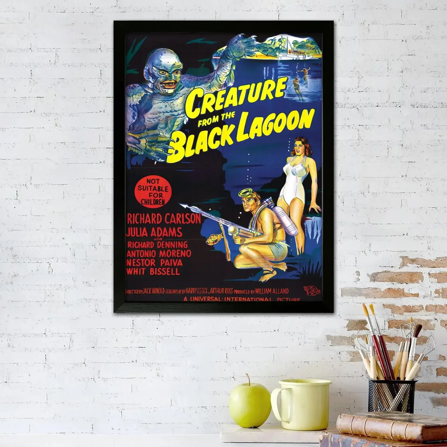 black lagoon Canvas Art Poster and Wall Art, Picture Print, Modern Family, Bedroom Decor, Posters,Decorative painting