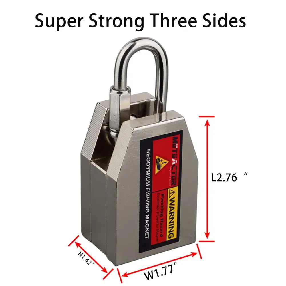 1200lb Fishing Magnet Kit with 65Ft Rope Neodymium Strong Salvage Underwater Treasure Hunting