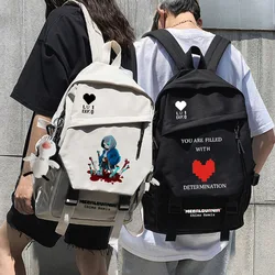 Undertale Sans Anime Mochila Crânio, Bolsa de Escola Kawaii para Meninas e Meninos, Bonito Laptop Bag, Moda Feminina, Book Bags, Estudantes