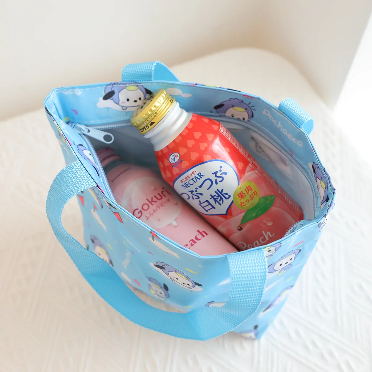 Tas Penyimpanan Tahan Air Bergambar Kartun Lucu, Tas Bekal Siswa, Tas Kotak Nasi