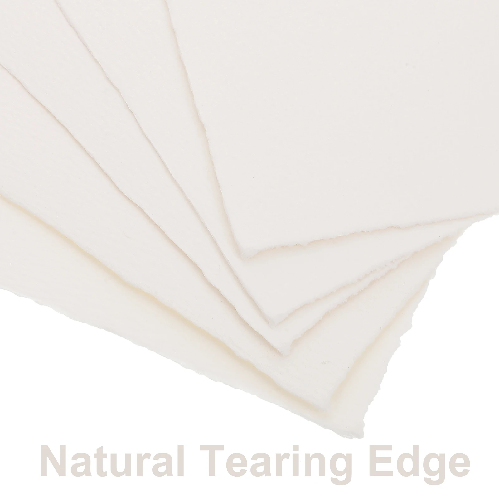 20 hojas de hojas hechas a mano con textura gruesa a base de acuarela con borde decapado para pintar, dibujar, proyectos artesanales, artistas