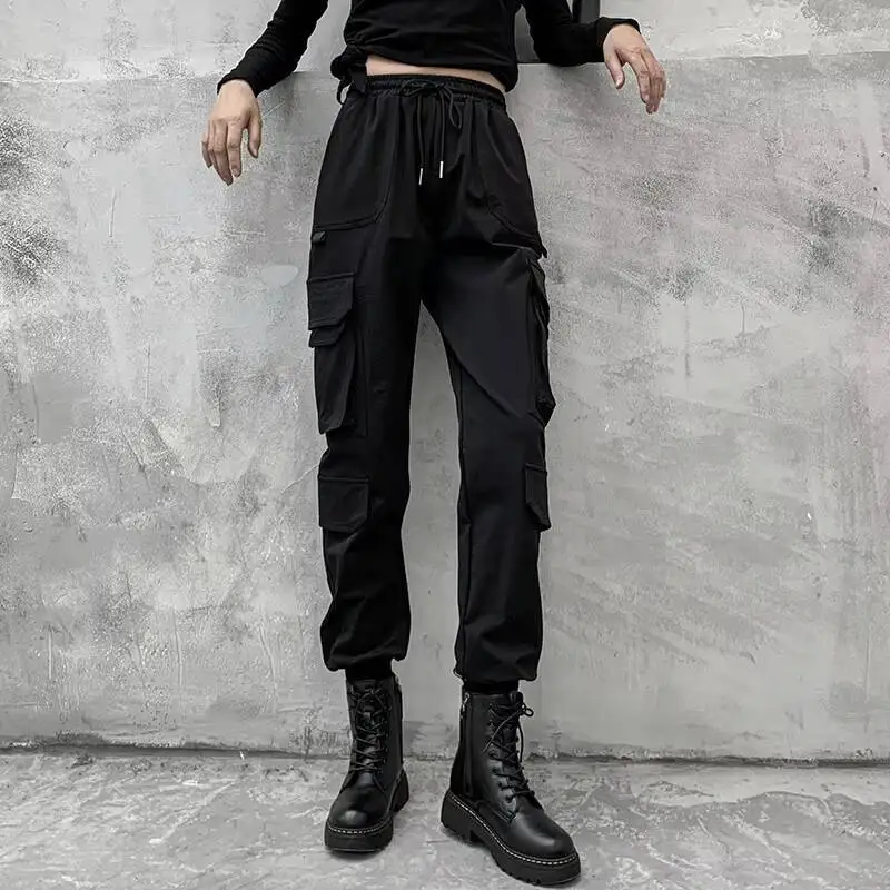 

Women's Cargo Spring And Autumn New Three-Dimensional Pocket Decoration Personality Hip Hop Street Dark Casual Large Pants