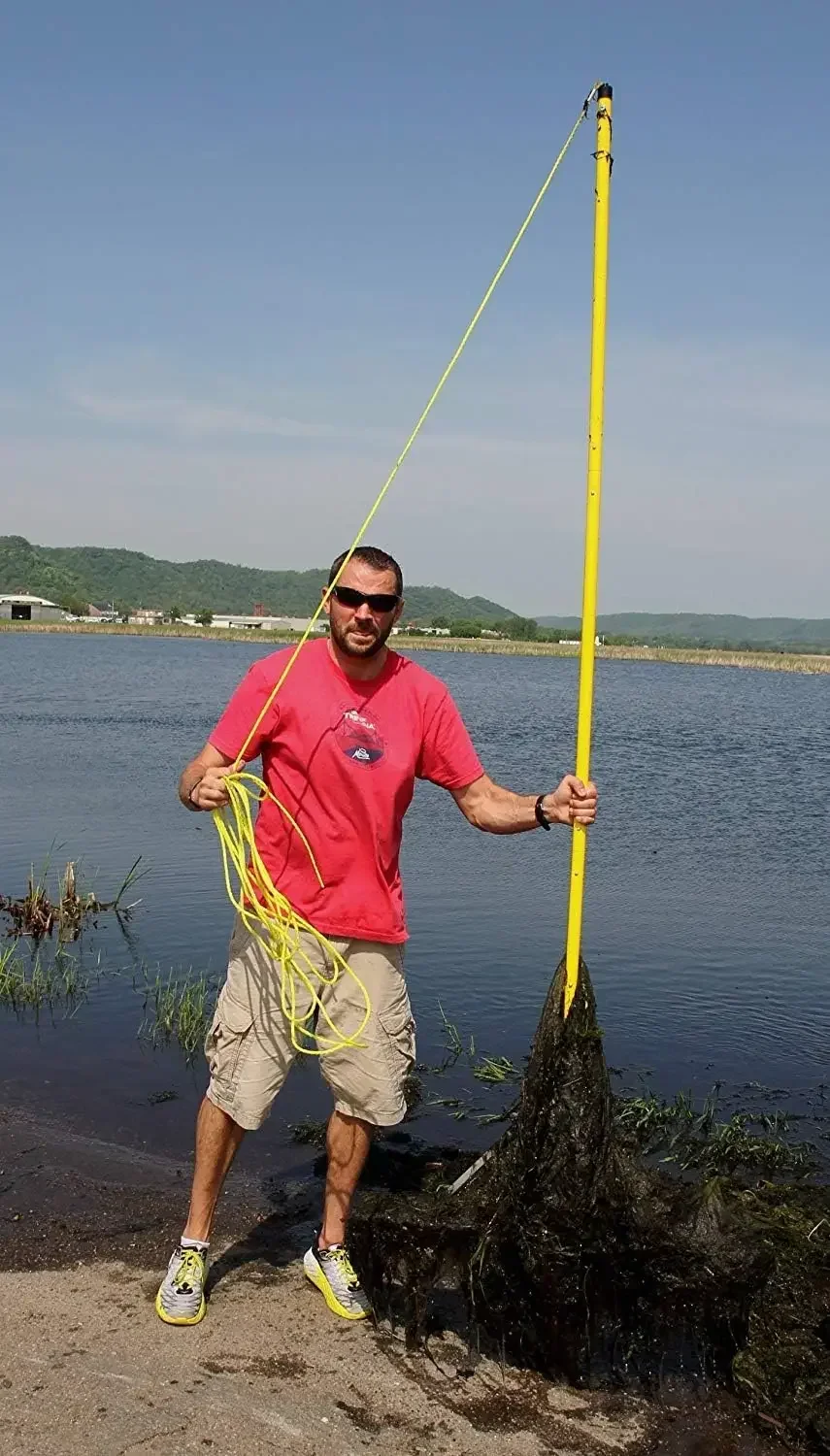 

[Hot Sale, Limited Stock!]Heavy Duty Collapsible Aluminum Lake Rake for Removal of Weeds, Leaves, & Floating Scum, Shoreline & B