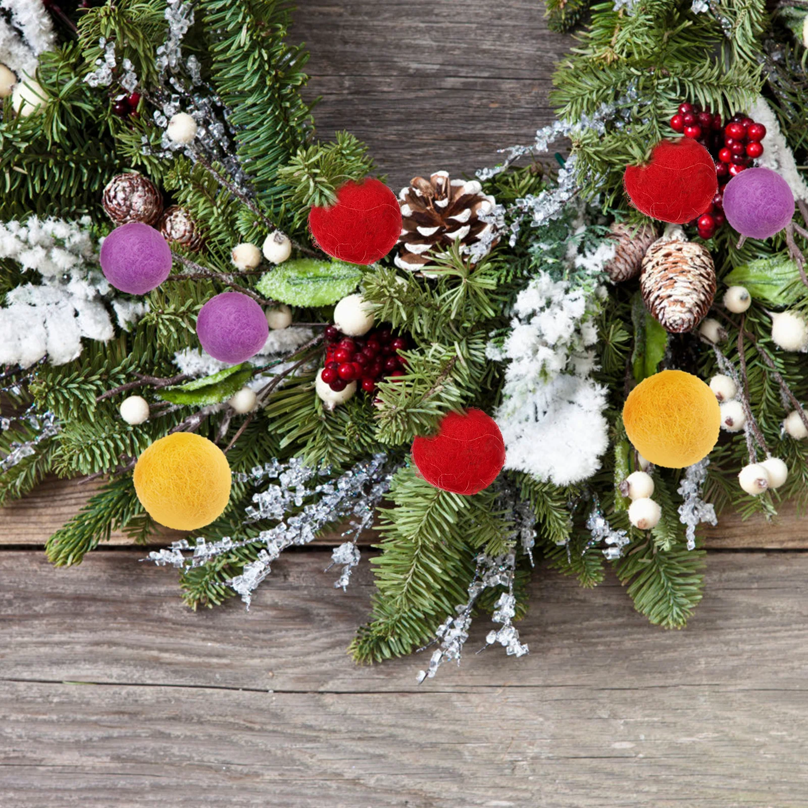 

100Pcs Handmade Wool Felt Balls DIY Felt Ball Craft Materials for Hairpin Clothing Decoration Bright Colors Accessories