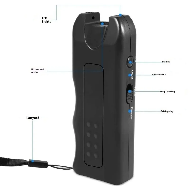 بالموجات فوق الصوتية الكلب المطارد بعيدا الدفاع عن النفس السلامة الذئب توقف العدوانية الحيوان الهجمات رادع مبيد الحشرات الدفاع مصباح يدوي عصا #4