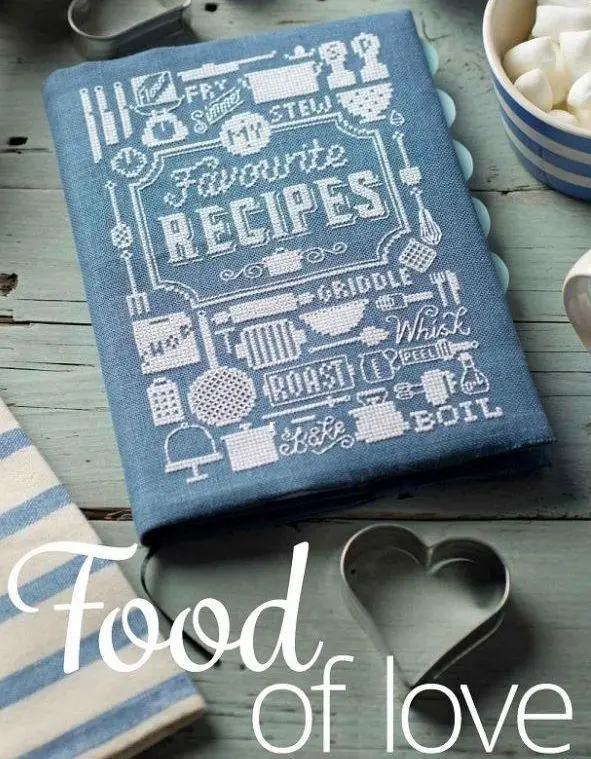 7-cover delicious recipes 25-32 DIY Cross Stitch Kit Aida 14CT 14CT Canvas Fabric Embroidery Set Living Room Decor