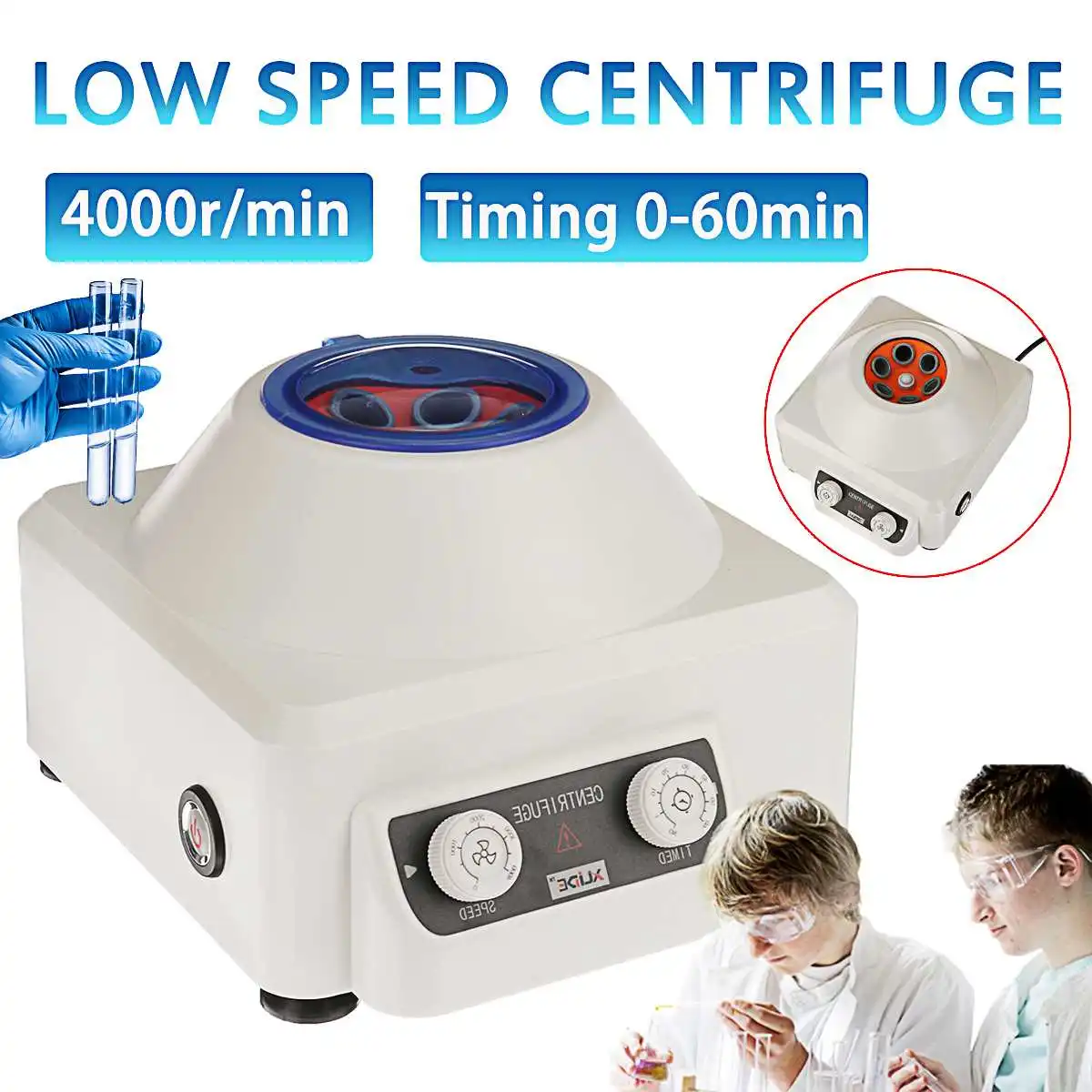 AC110-240V 4000RPM Electric Laboratory Plasma Centrifuge Medical machine Prp Isolate Serum With 5mL 10mL 15mL Centrifuge Tube