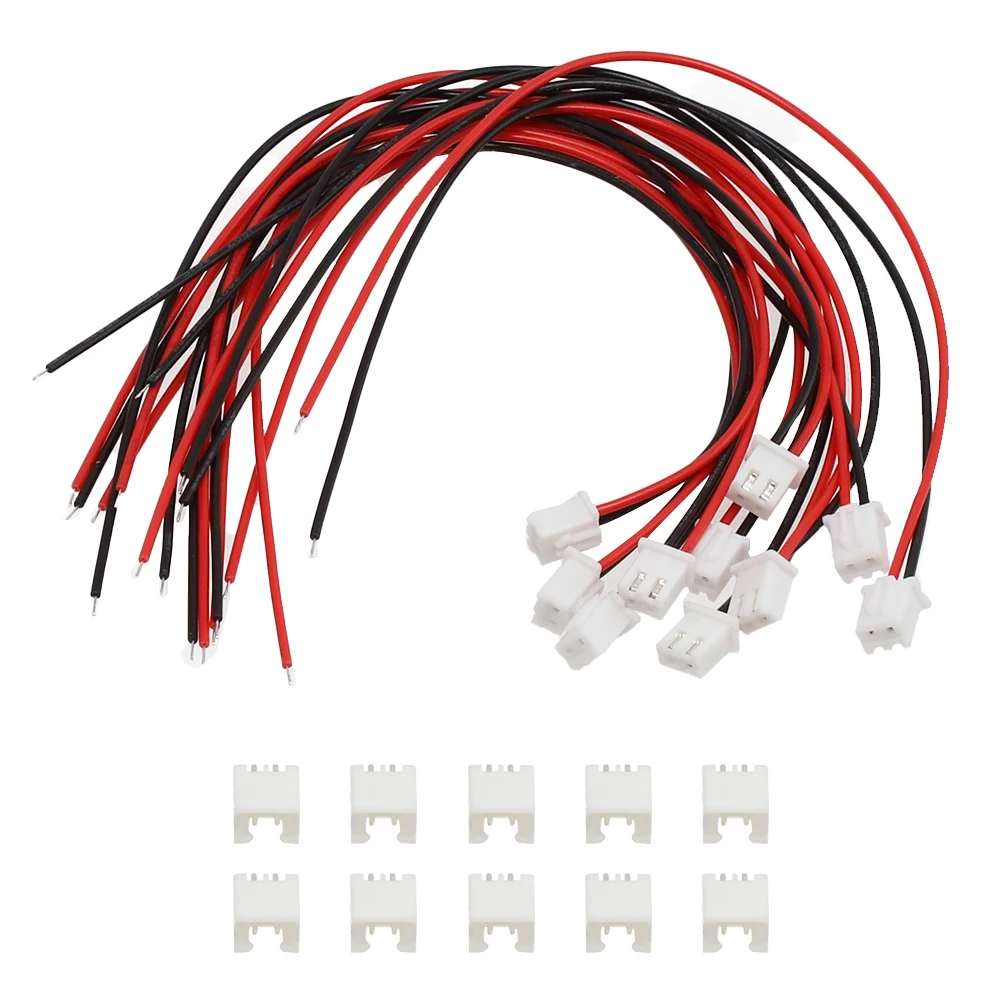 

For JST XH2 54mm Connectors with 24AWG Wire 10 Sets of Male and Female 20cm Length 2pin 3pin 4pin Choices Available