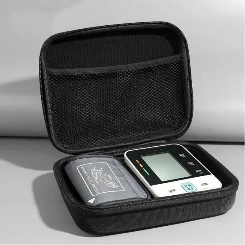 Shock‑Proof Waterproof Hard‑EVA Carrying Case 1Pcs Mesh Pocket Storage Bag for Blood Pressure Monitor Home Travel  Access