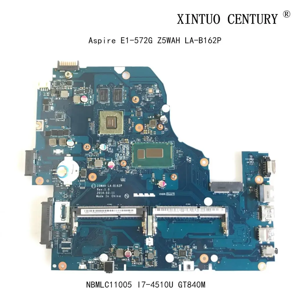 

NBMLC11005 NB.MLC11.005 For Acer Aspire E1-572G Motherboard Z5WAH LA-B162P W/ I7-4510U N15S-GT-S-A2 100% tested working