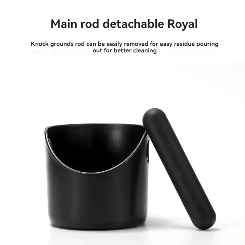 

Mini Coffee Knock Box Semi-automatic Household Straight Mouth ABS Coffee Knocking Slag Dregs Bucket With Removable Knock Bar