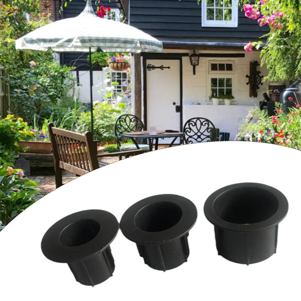 3Pcs Patio Umbrella Hole Insert Set Outdoor Garden Dining Tables Umbrella Hole Sleeve 28-48mm Umbrella Pole Bushing