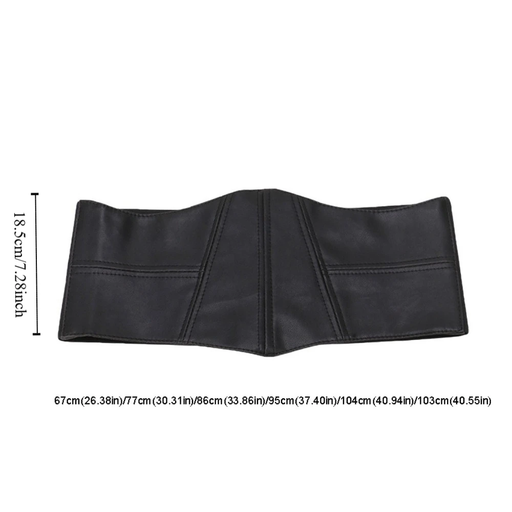 Slimming PU Leather Plus Size Cummerbunds High Waist Dress Girdle Female Waistband Strap Wide Waist Belt Dress