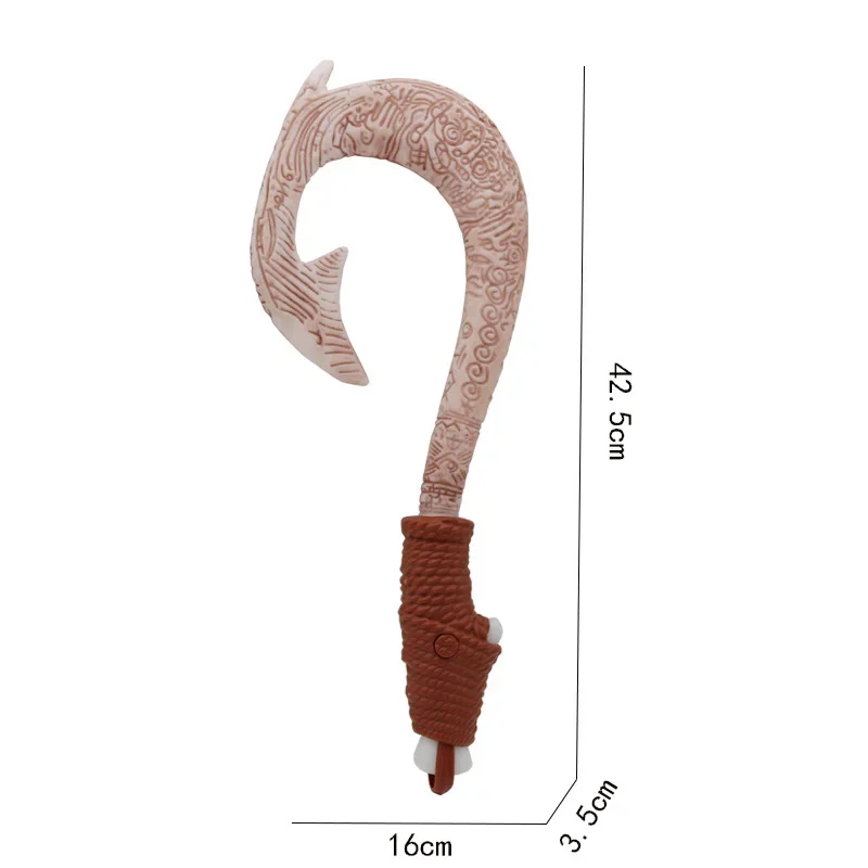 موانا البلاستيك خطاف الصيد ماوي تأثيري الدعامة مع ضوء الكرتون الأطفال لعب الأدوار الدعامة عيد الميلاد هدية عيد ميلاد ألعاب أطفال #5