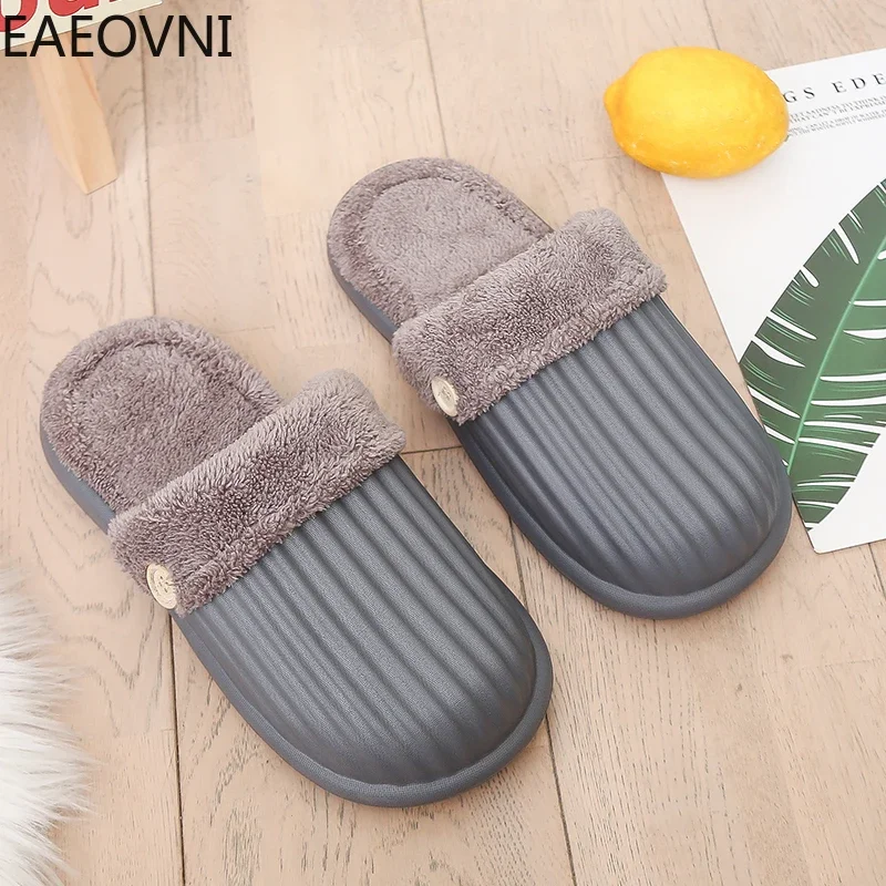 Eva Slipper Couple Slippers Round Toe Keep Warm Lightweight Non-slip Hard-wearing Comfortable Men's Shoe Simple Young New Style