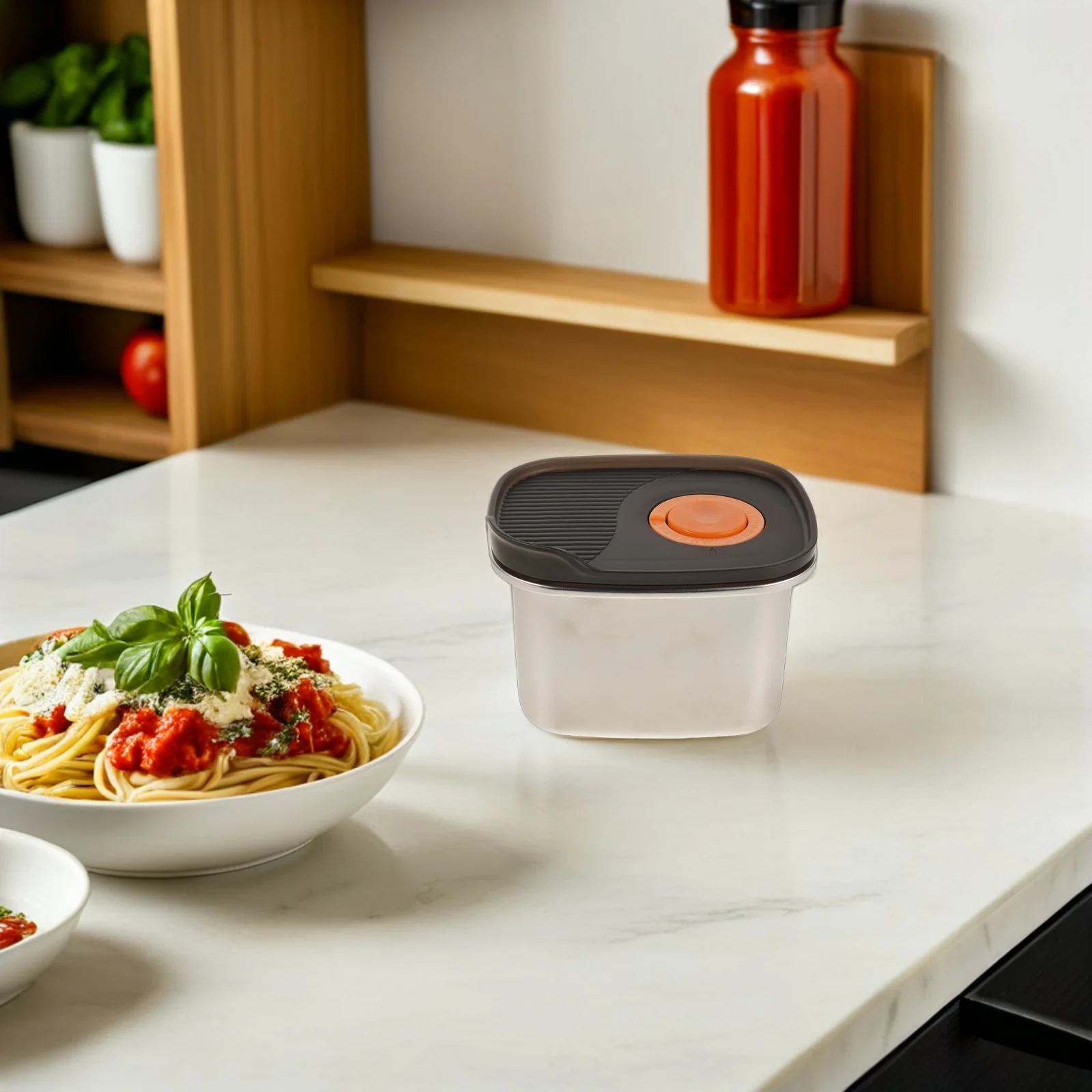 

500Ml Stainless Steel Food Storage Containers Reusable Metal Lunch Box Leak-Proof For Meal Prep Snacks Fruits Bento Outdoor