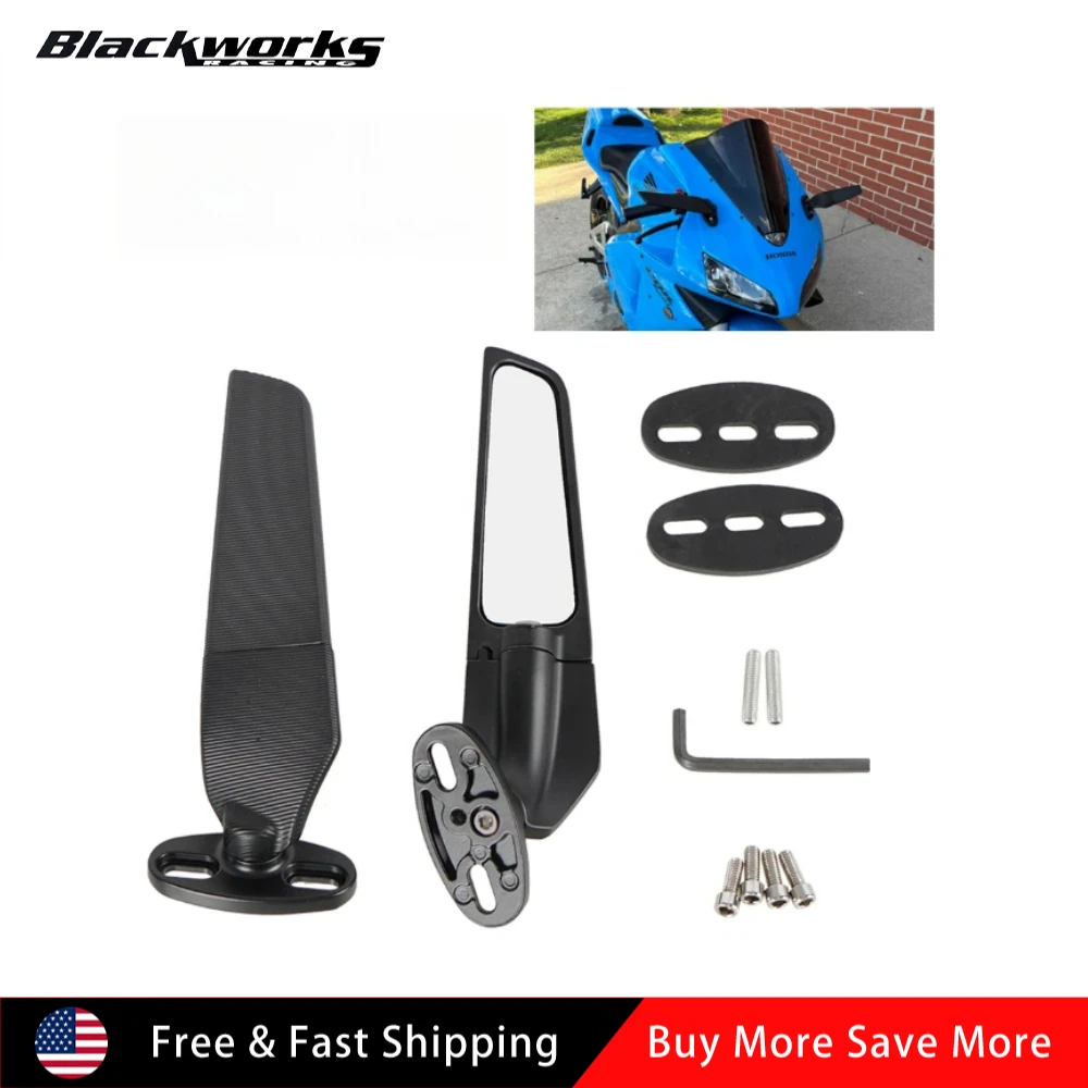 

Adjustable Motorcycle Rear View Mirrors Modified Wind Wing Rotating Mirror for Honda CBR 250R 300R 500R 600R 650R CBR1000RR