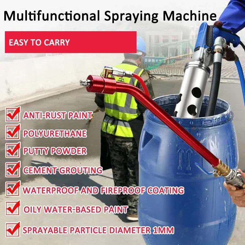 1500W Airless Sprayer Putty Mortar Spray Paint Painting Machines Automatic Wall Waterproofing Equipment