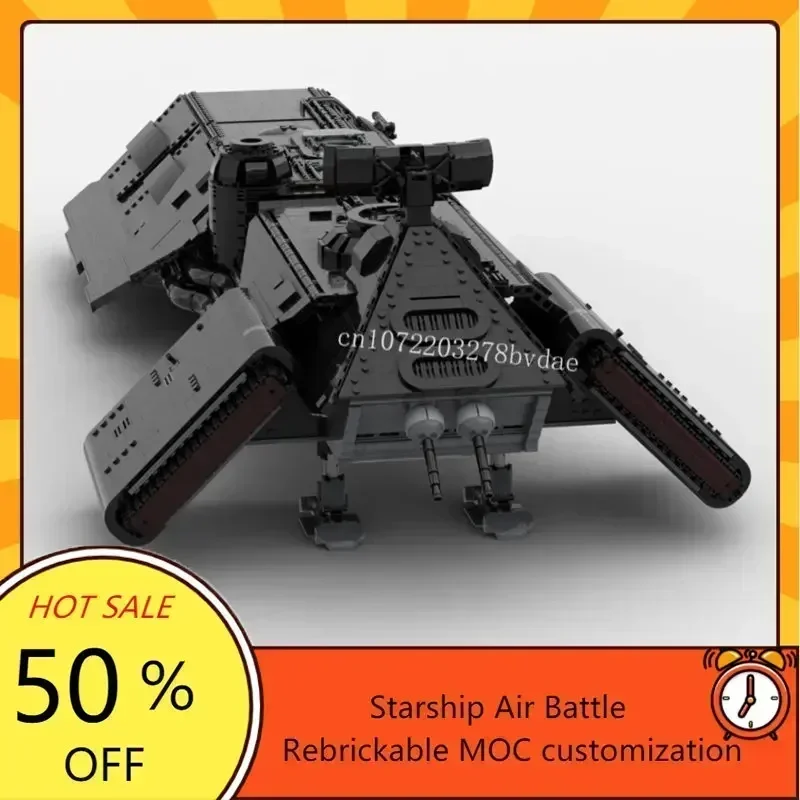 Model Pertempuran Militer Perang Luar Angkasa Night Buzzard MOC, Mainan Edukasi Rakitan DIY, Puzzle Arsitektur Kustom, Hadiah