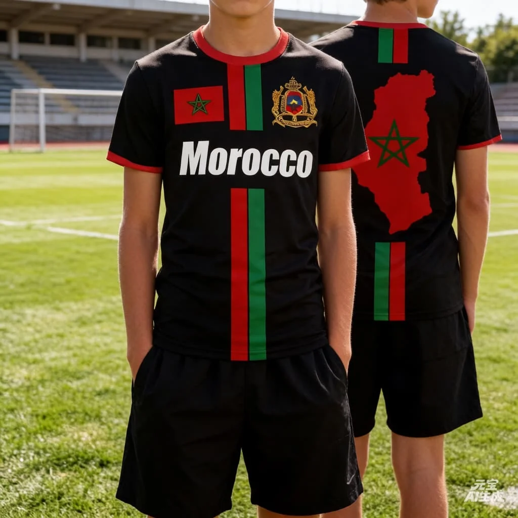 Morocco 3D Print Soccer Jersey Cloth Men T Shirt Women Tee Boys Top Children Parent Child Quick Dry Short Sleeves Kids Tshirt