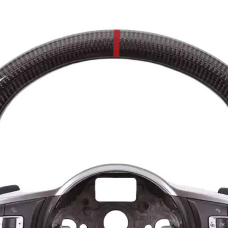 Roda Kemudi Serat Karbon Asli Kustom Cocok untuk Vw Golf 6 7 Mk6 7 Mk5 Passat Polo Update Ke Mk7 Gti 2015