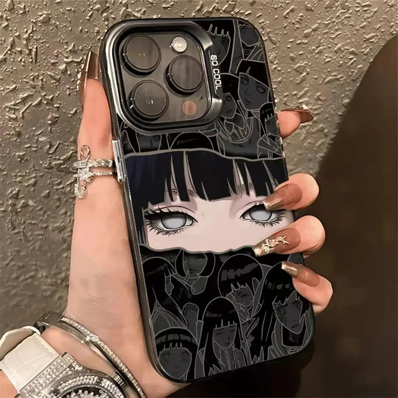 Capa de Telefone 3D Anime Sharingan Naruto Sasuke Sakura Sai para iPhone 11 12 13 14 15 16 17 Pro Max Plus, Capa à Prova de Choque Naruto