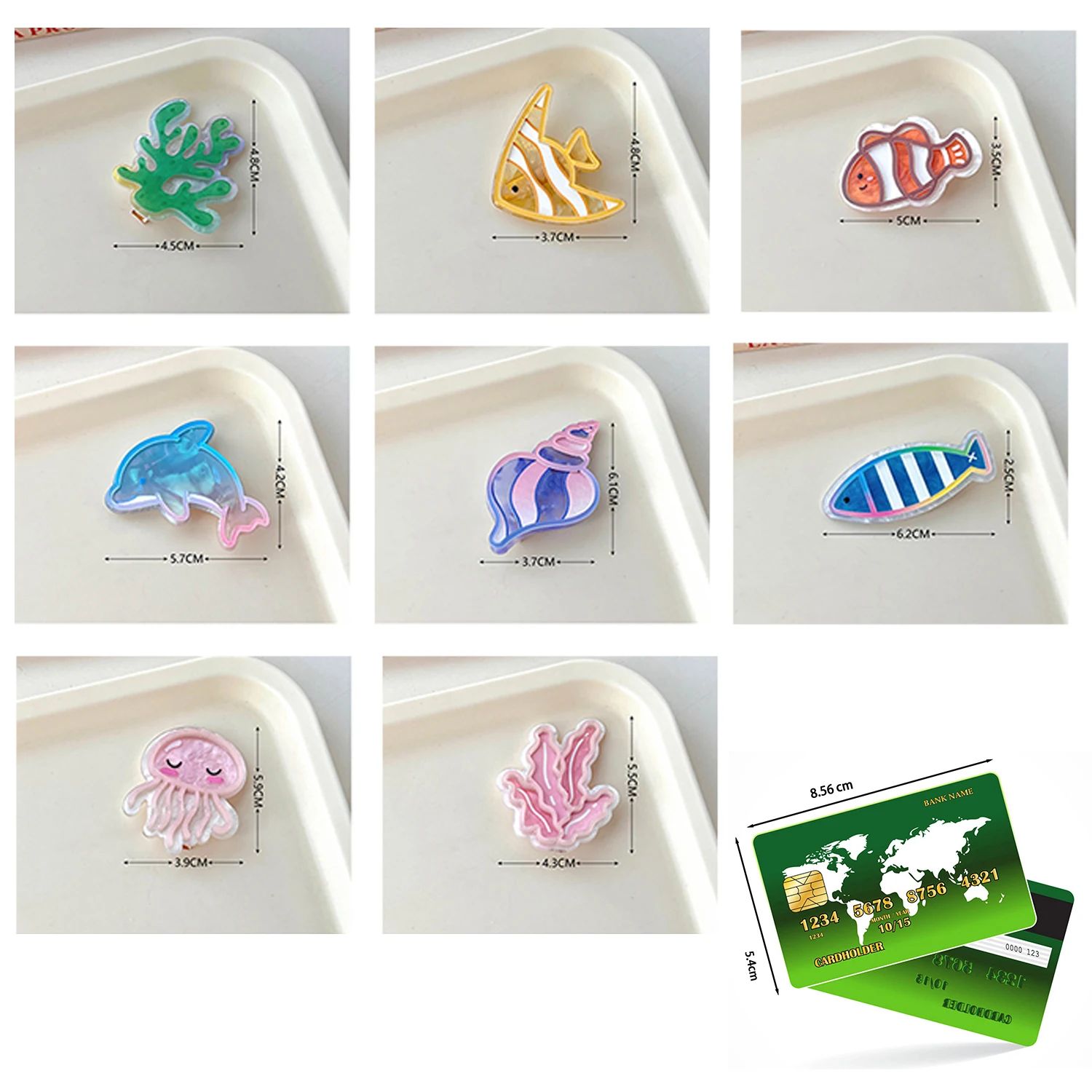 Marine Animals Hair Clip Funny Creative Fish Hair Clip Cartoon Fish Hairpin Sweet and Cute Duckbill Clip Headdress