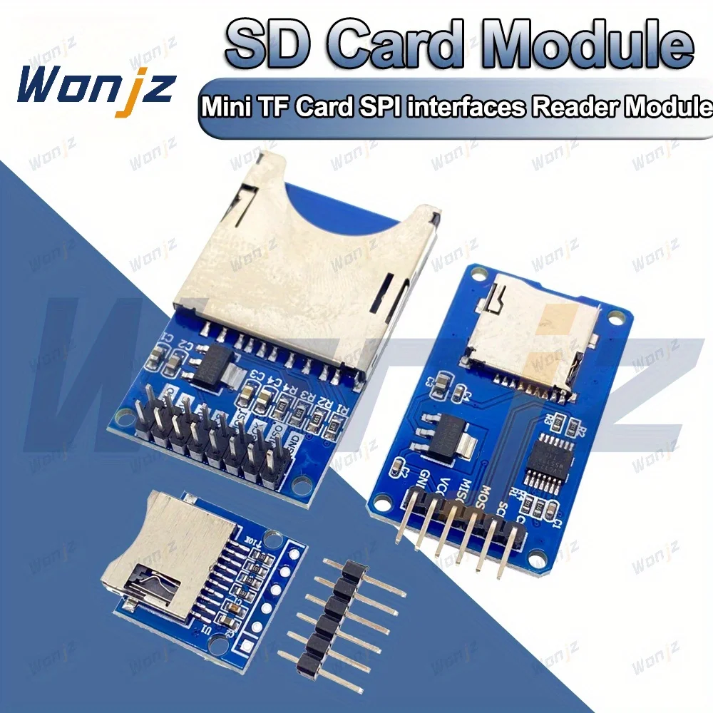 1pc/3pcs SD Card Module – TF Card Adapter for Micro & Mini SD Cards, Compatible with ESP32, Raspberry Pi, Arduino, DIY Projects